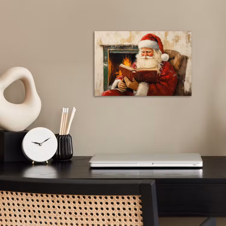 Poster - Kerst - Kerstman - Winter - Open Haard — 2