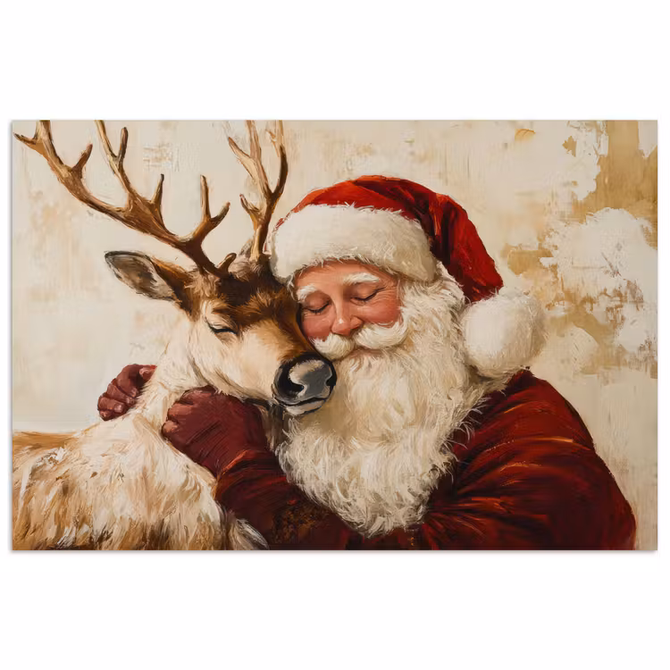 Poster - Kerstman - Rendier - Kerst - Christmas — 1