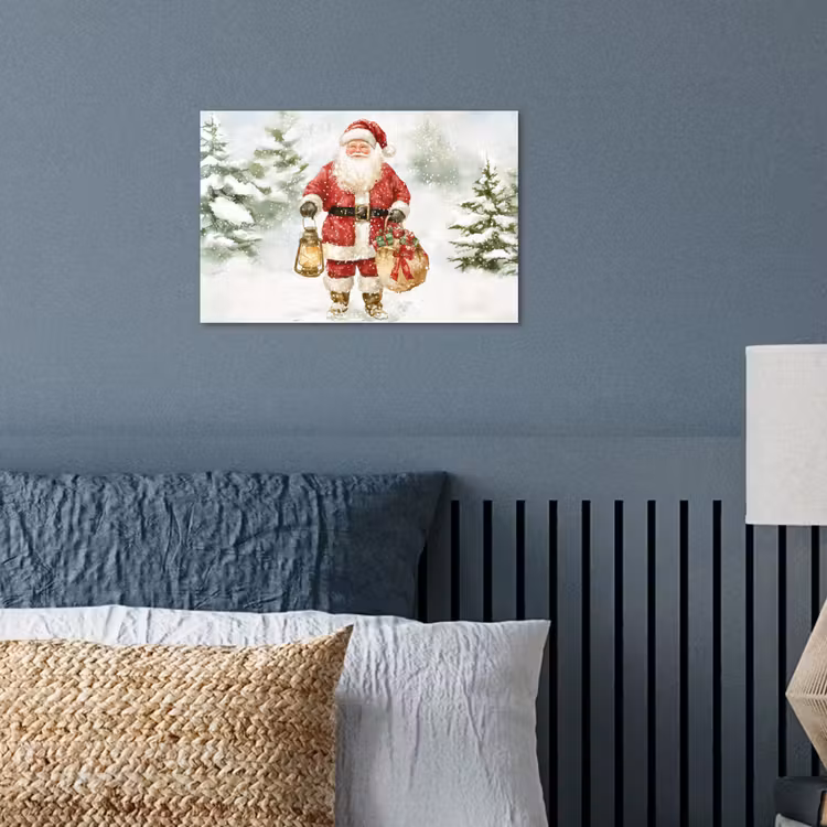Poster - Kerstman- Winter - Sneeuw - Wit - Rood — 3