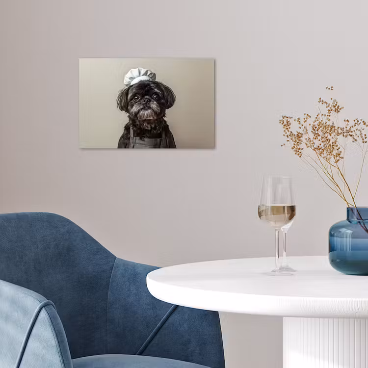 Poster - Kokskleding - Zwart - Hondje — 4