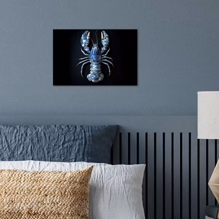 Poster - Kreeft - Delftsblauw - Schild - Stoer — 3