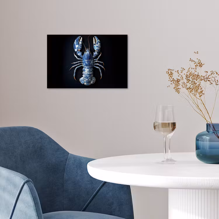 Poster - Kreeft - Delftsblauw - Schild - Stoer — 4