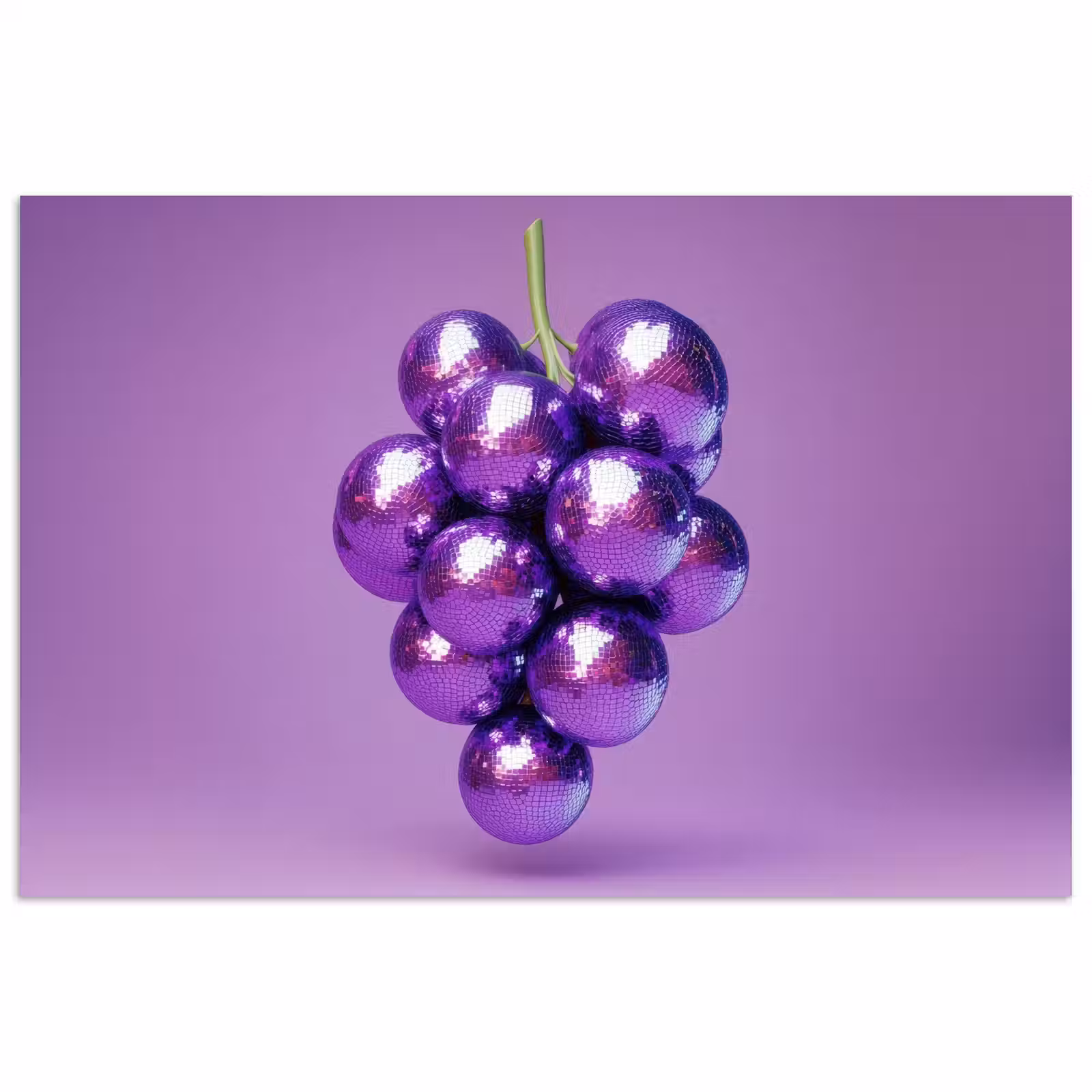 Poster - Druif - Disco - Glitter - Paars — 1