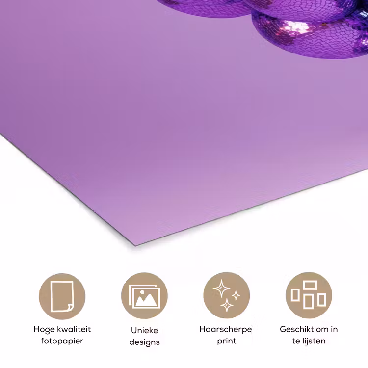 Poster - Druif - Disco - Glitter - Paars — 5