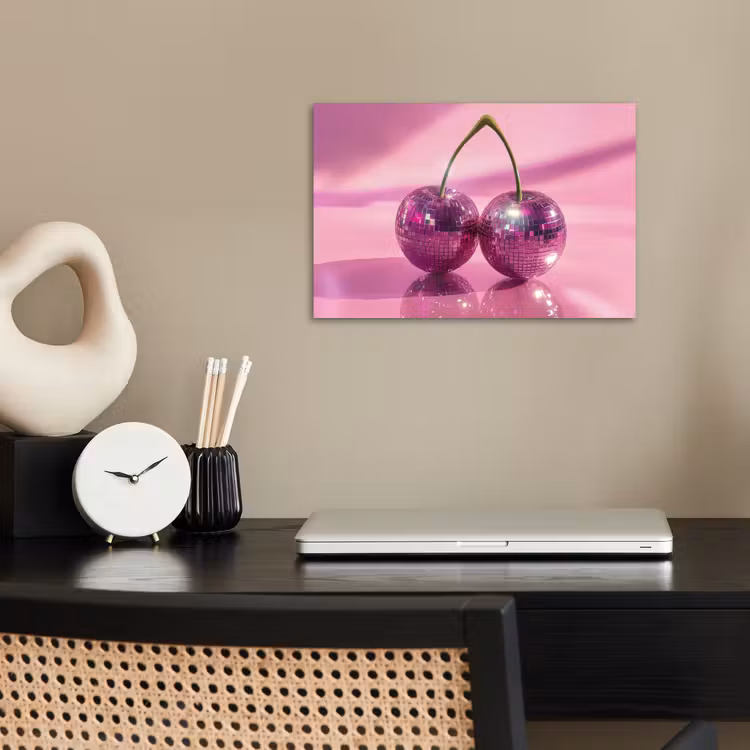 Poster - Glitter - Discobol - Roze - Kersen — 2