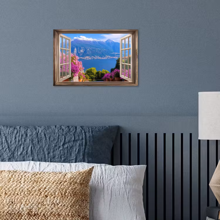 Poster - Doorkijk - Berg - Landschap - Uitzicht - Meer — 3