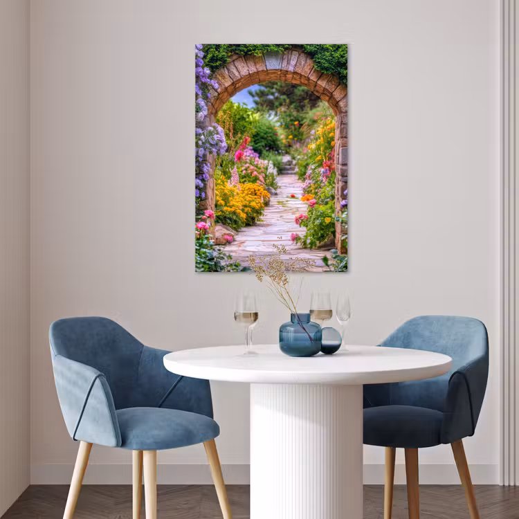 Poster - Doorkijk - Bloemen - Pad - Natuur — 4