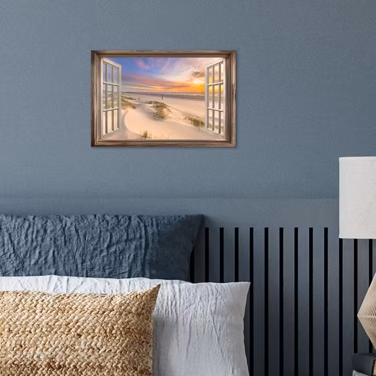 Poster - Doorkijk - Strand - Duinen - Natuur - Landschap — 3