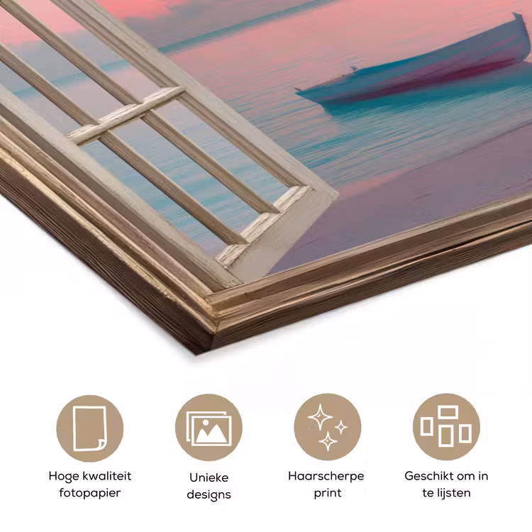 Poster - Doorkijk - Strand - Palmboom - Tropisch — 5