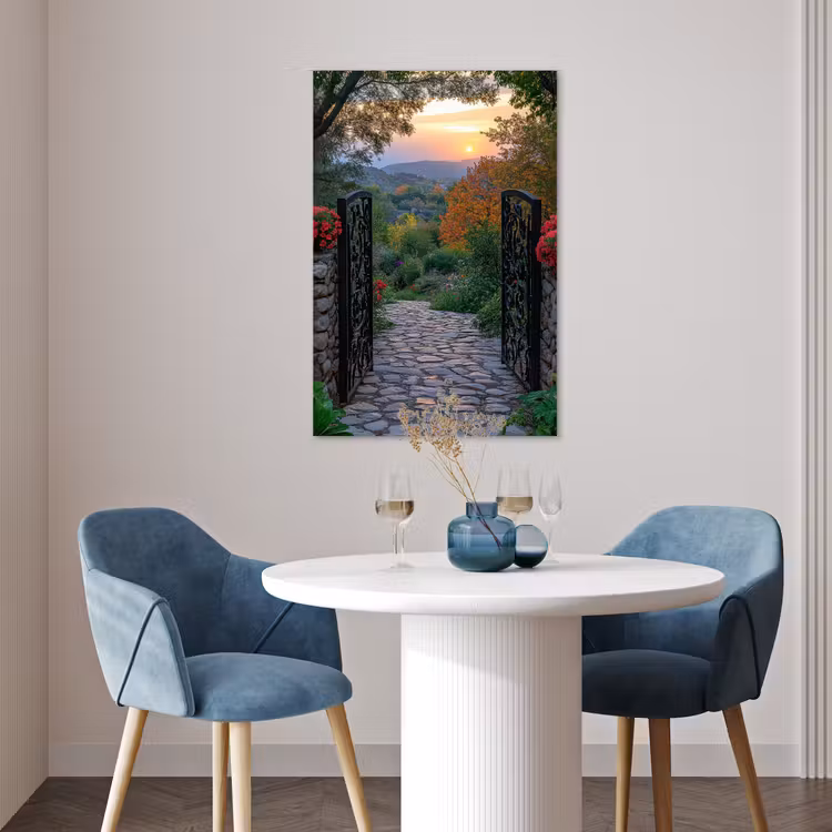 Poster - Landschap - Hek - Pad - Zonsondergang - Natuur — 4