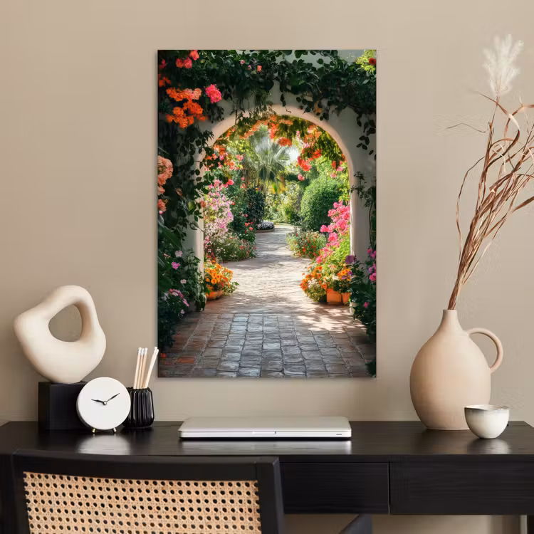 Poster - Doorkijk - Bloemen - Natuur - Bloementuin — 2