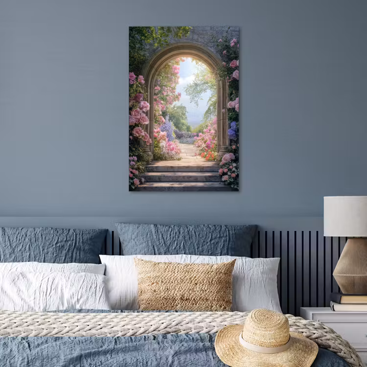 Poster - Doorkijk - Rozen - Vintage - Bloemen — 3