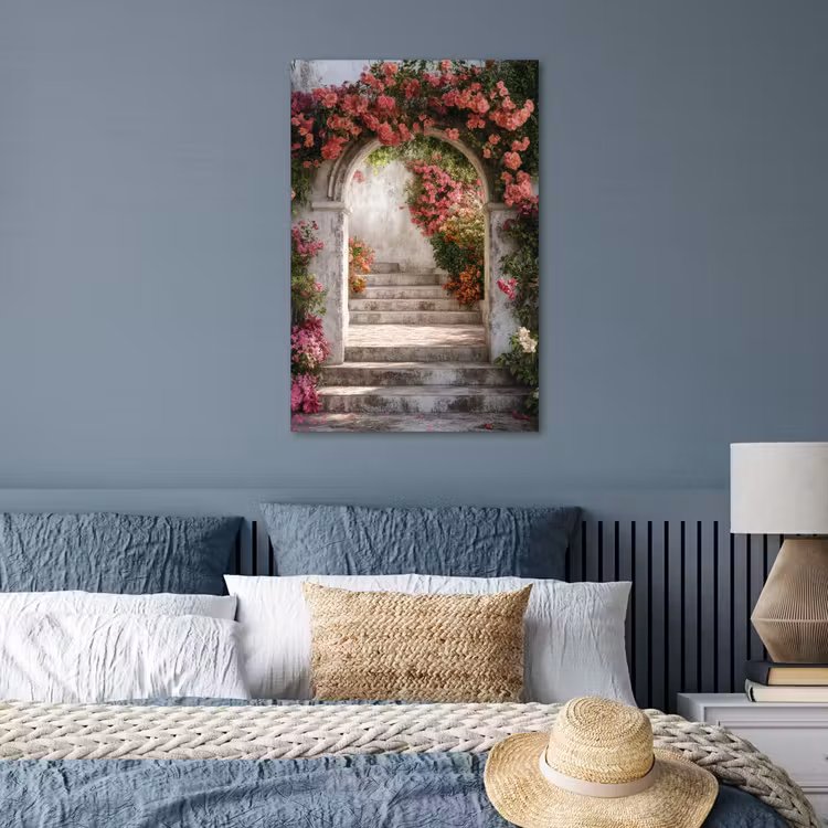 Poster - Doorkijk - Rozen - Vintage - Poort — 3