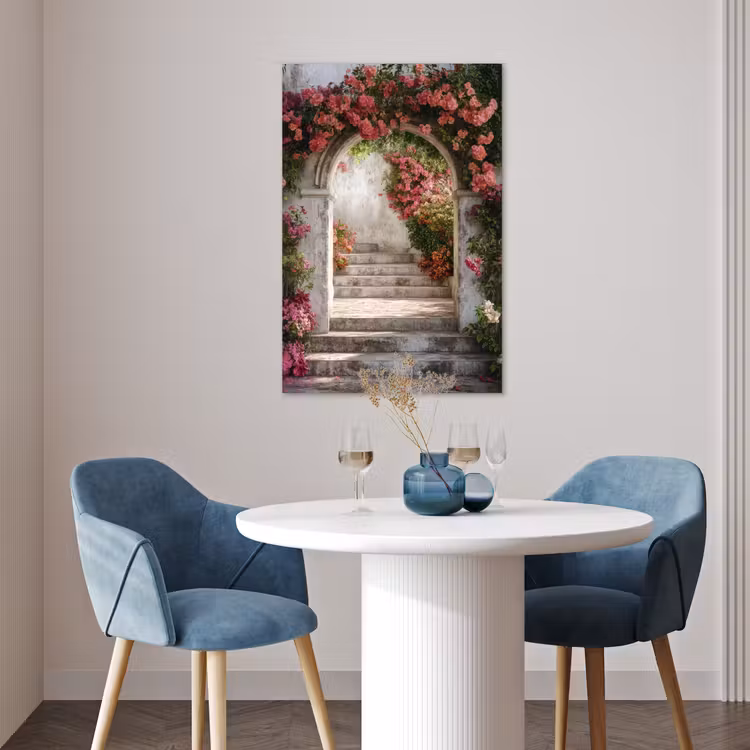 Poster - Doorkijk - Rozen - Vintage - Poort — 4