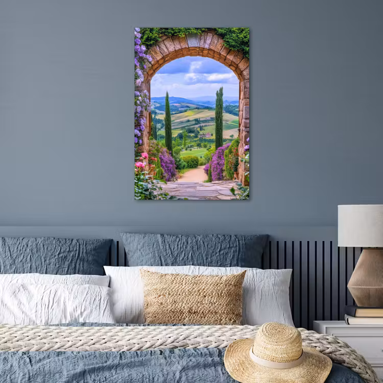 Poster - Doorkijk - Toscane - Landschap - Poort — 3