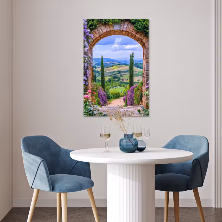 Poster - Doorkijk - Toscane - Landschap - Poort — 4