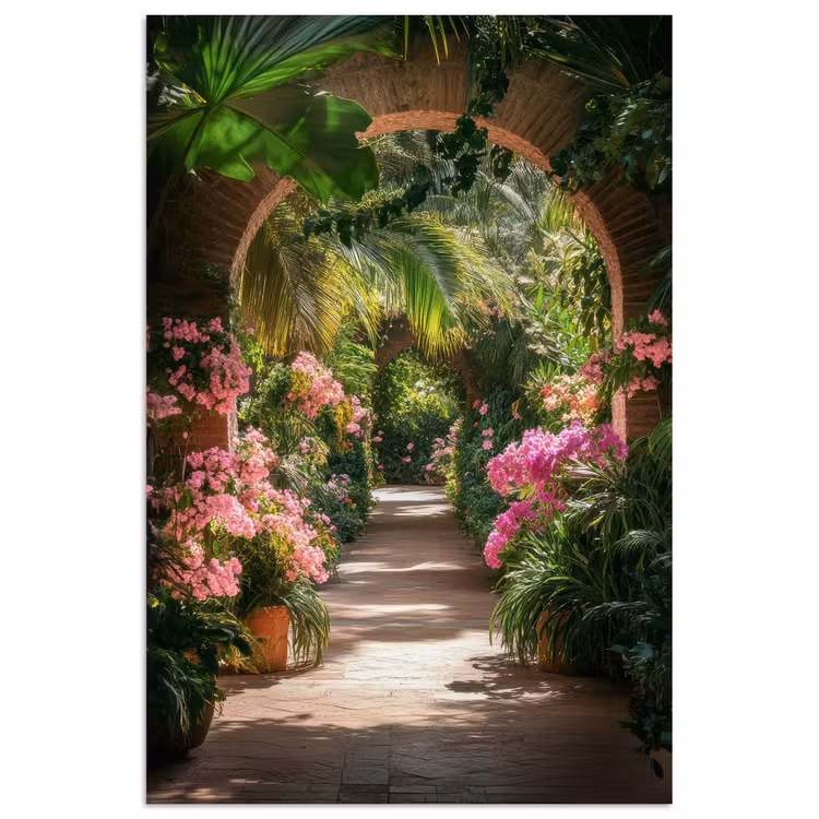Poster - Doorkijk - Tropisch - Bloemen - Natuur — 1