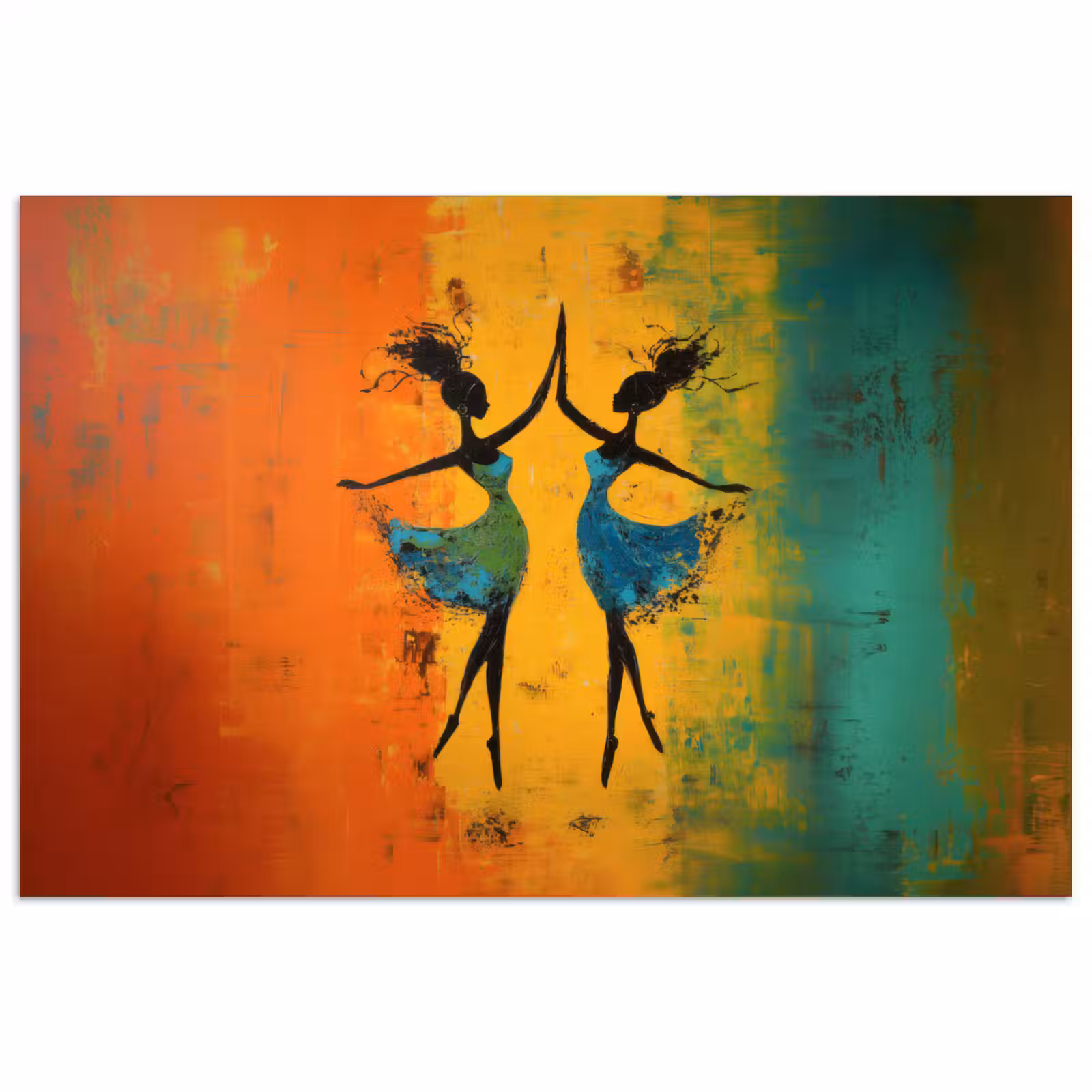 Poster - Dansen - Vrouwen - Verfstructuur — 1