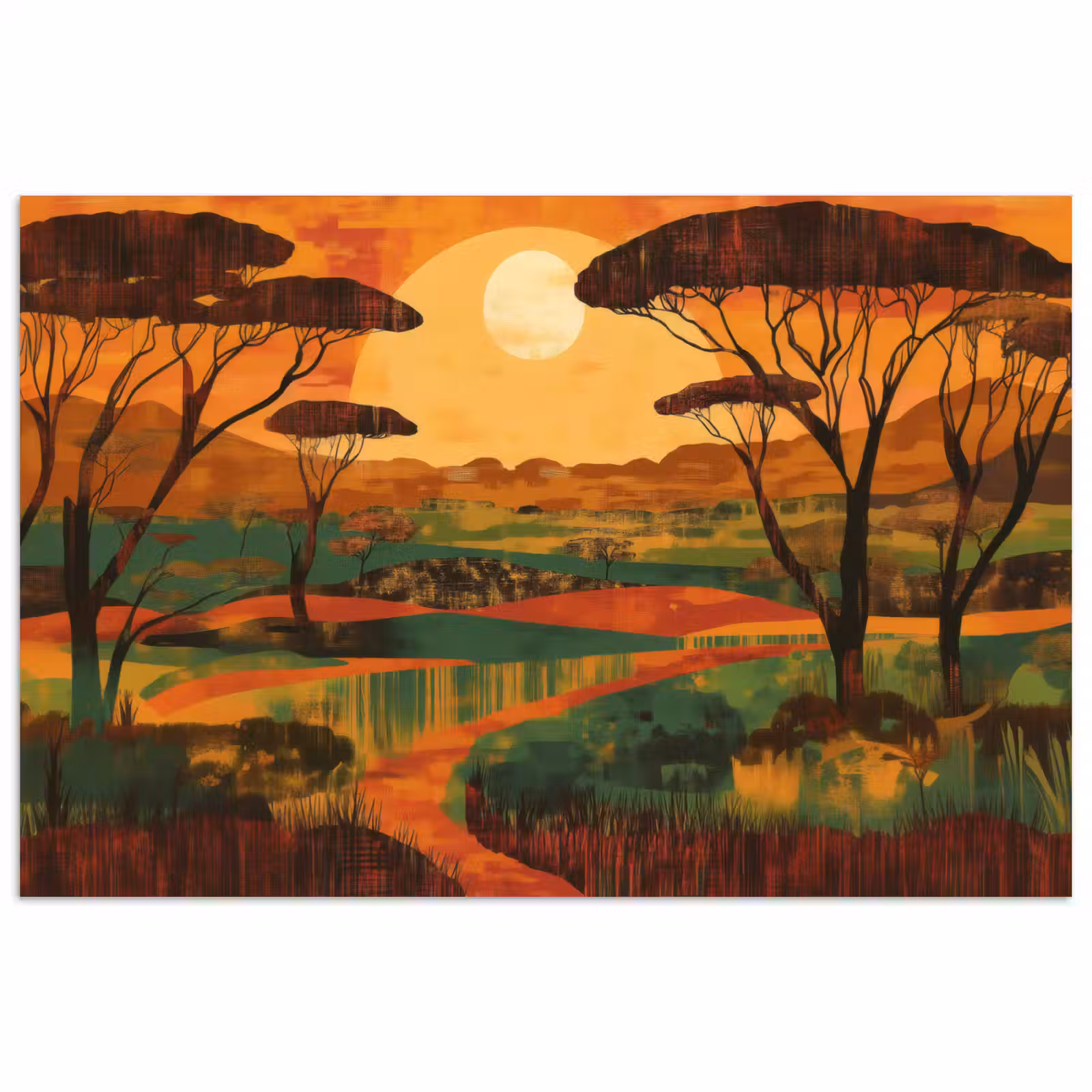 Poster - Landschap - Afrikaans - Zon — 1