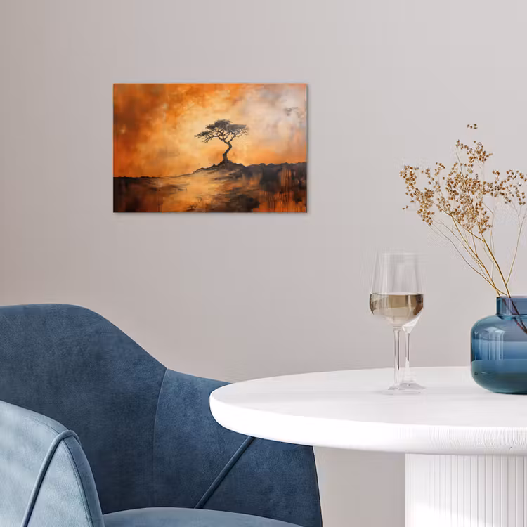 Poster - Boom - Landschap - Oranje — 4