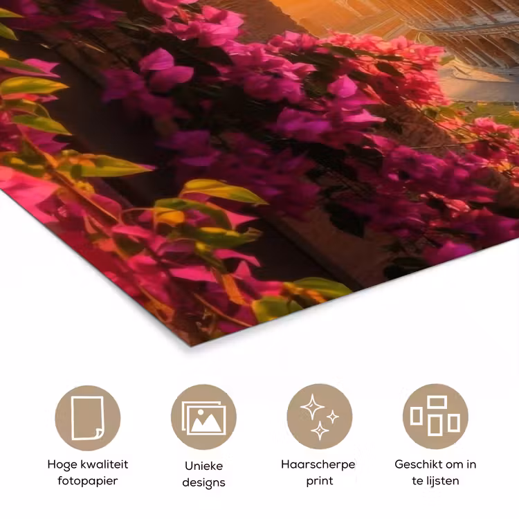 Poster - Colosseum - Rome - Roze Bloemen — 5