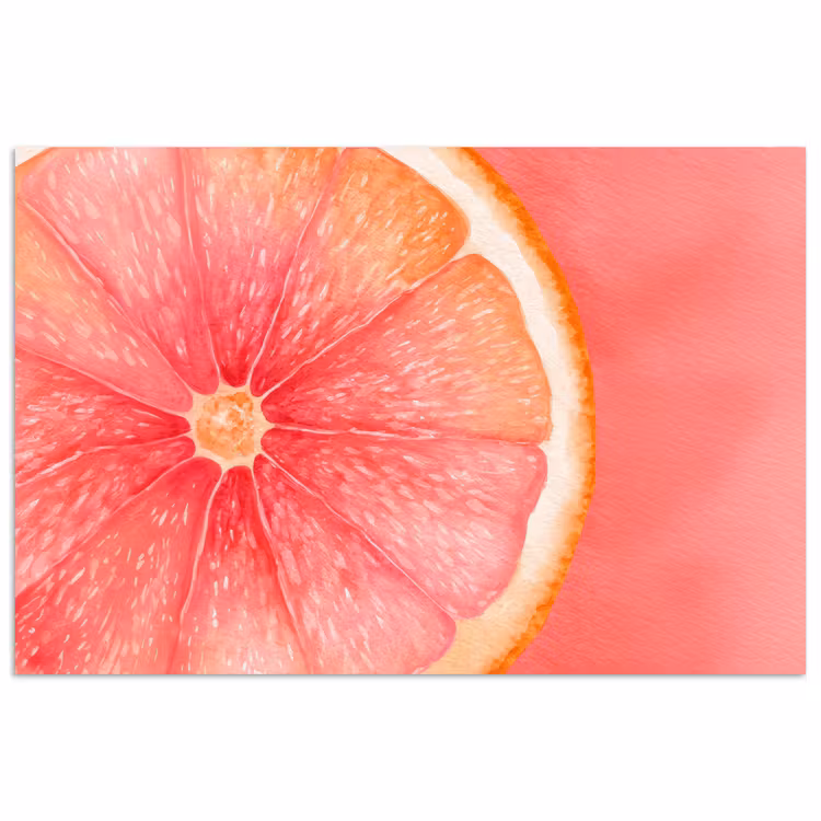 Poster - Grapefruit - Roze - Levendig — 1