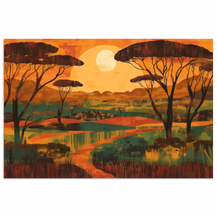 Poster - Landschap - Afrikaans - Zon — 1