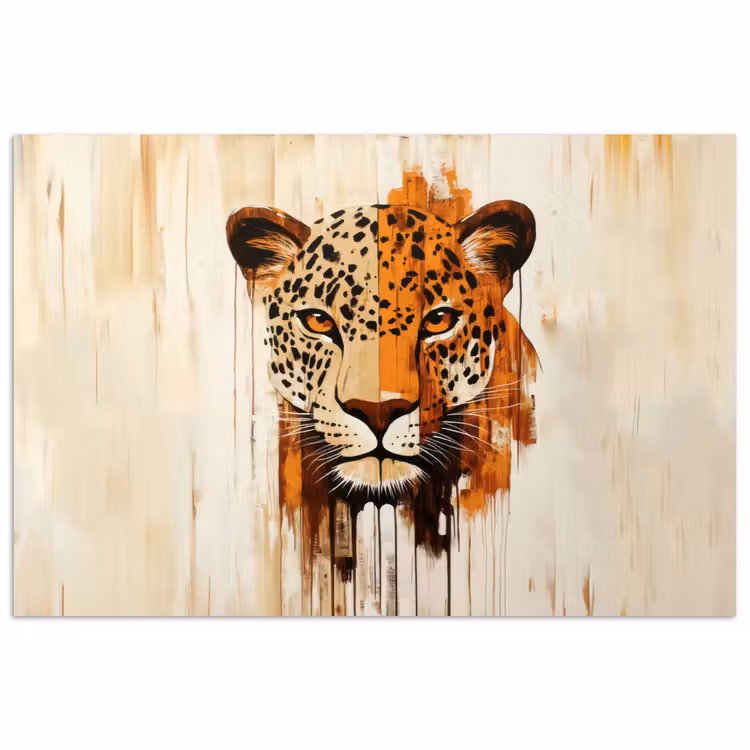 Poster - Luipaard - Symmetrisch - Strepen — 1