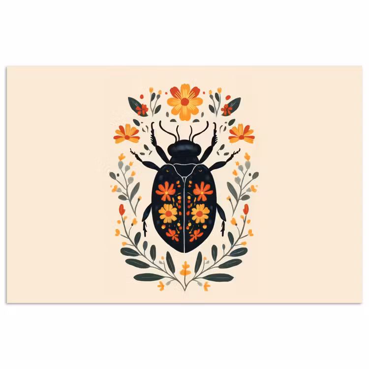 Poster - Bloemen - Oranje - Planten - Sierlijk — 1