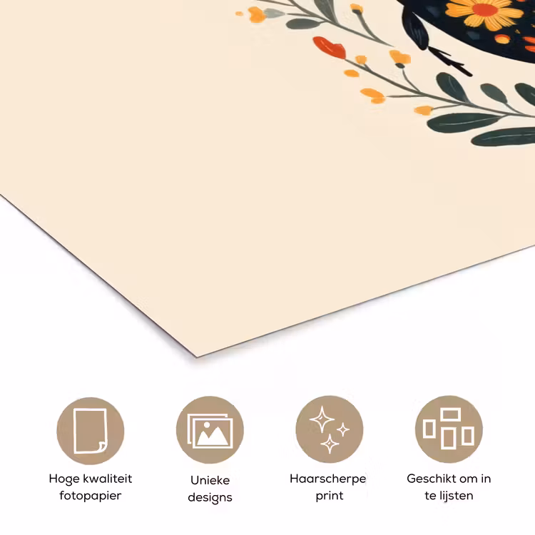 Poster - Bloemen - Oranje - Planten - Sierlijk — 5