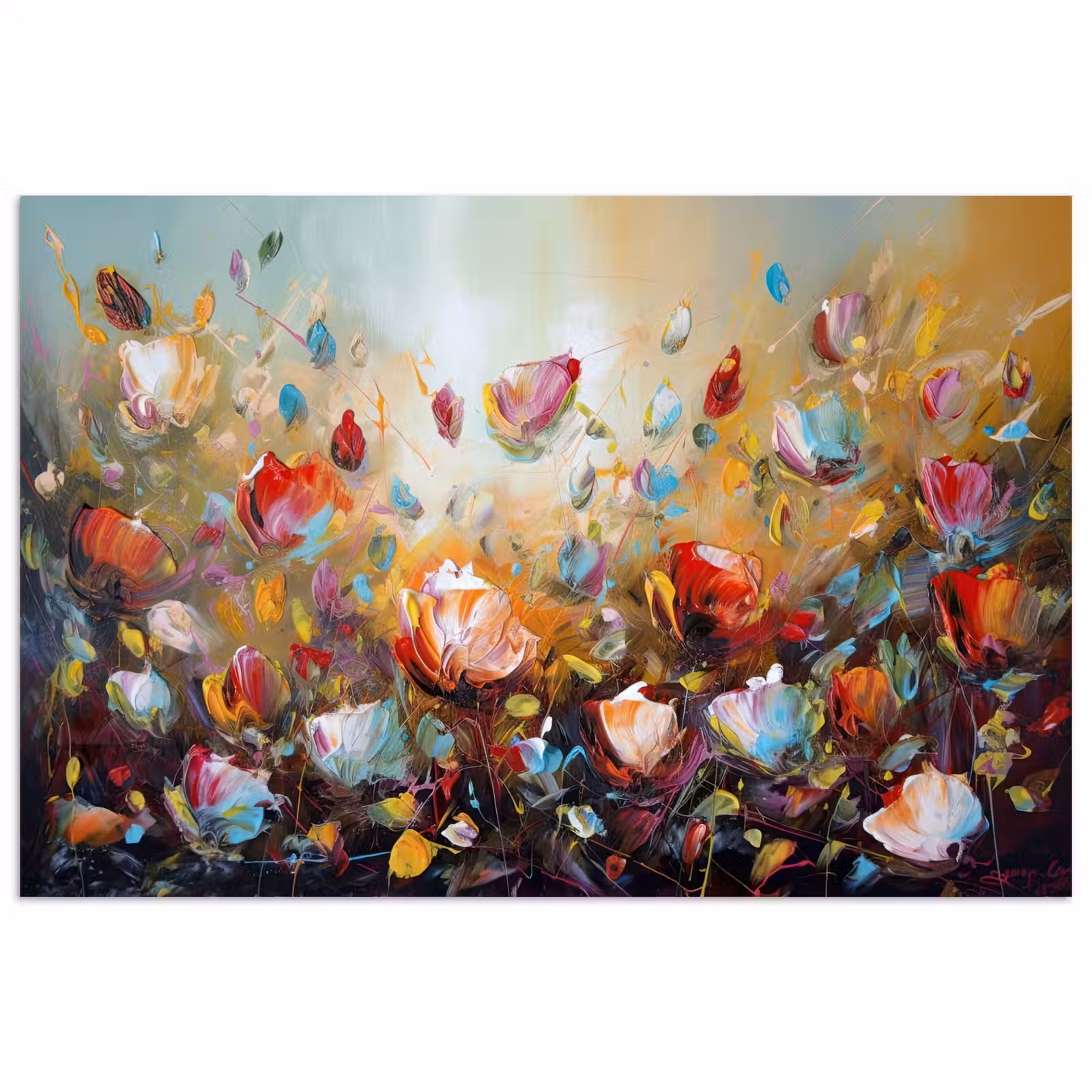 Poster - Bloemen - Kunst - Natuur - Olieverf — 1