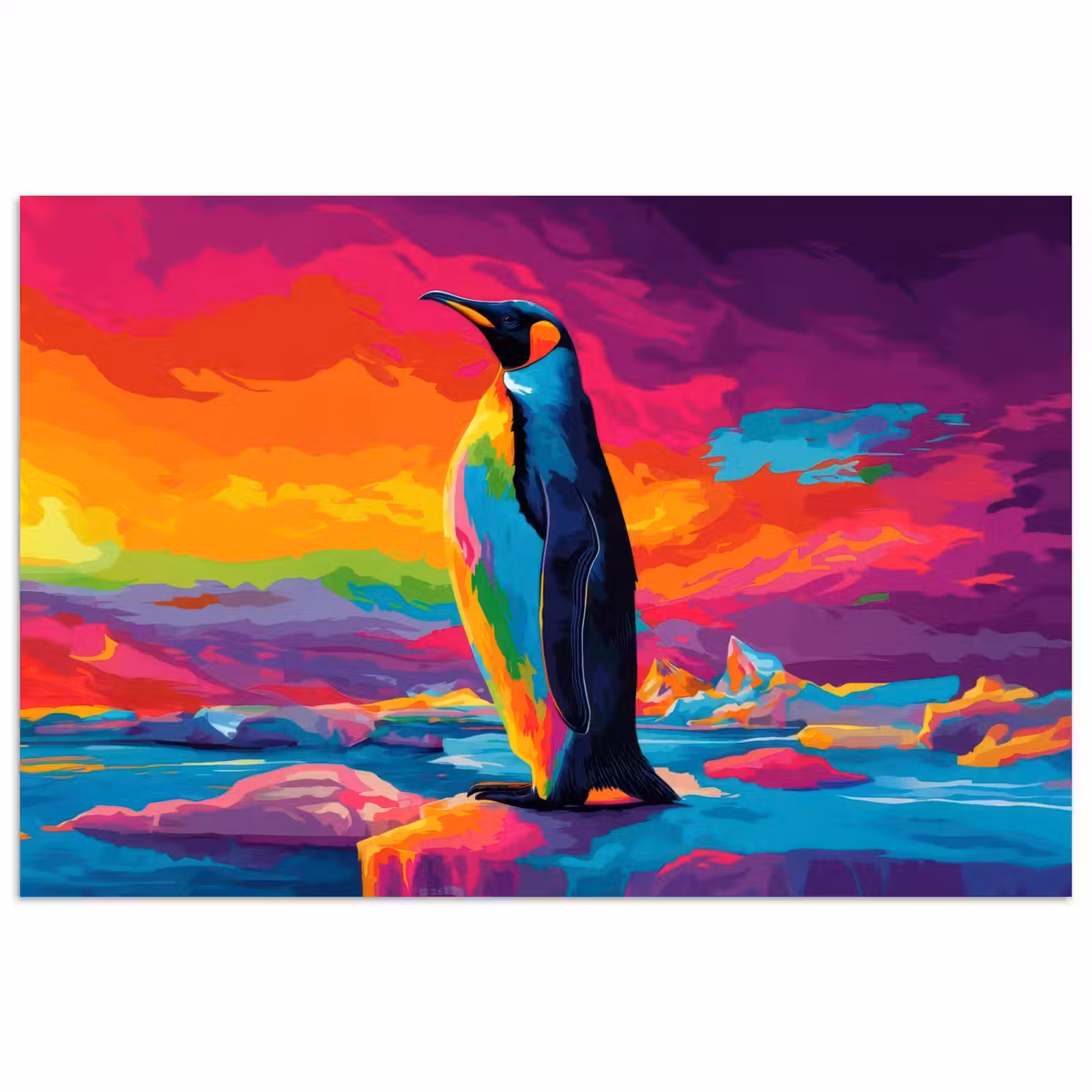 Poster - Ijsschots - Pinguïn - Abstract - Lucht — 1