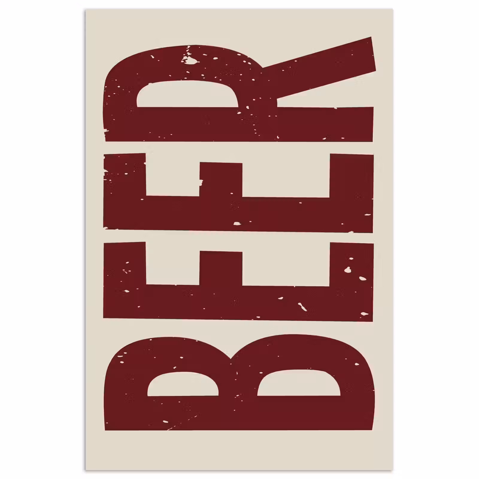 Poster - Japandi - Beer - Red - Retro — 1