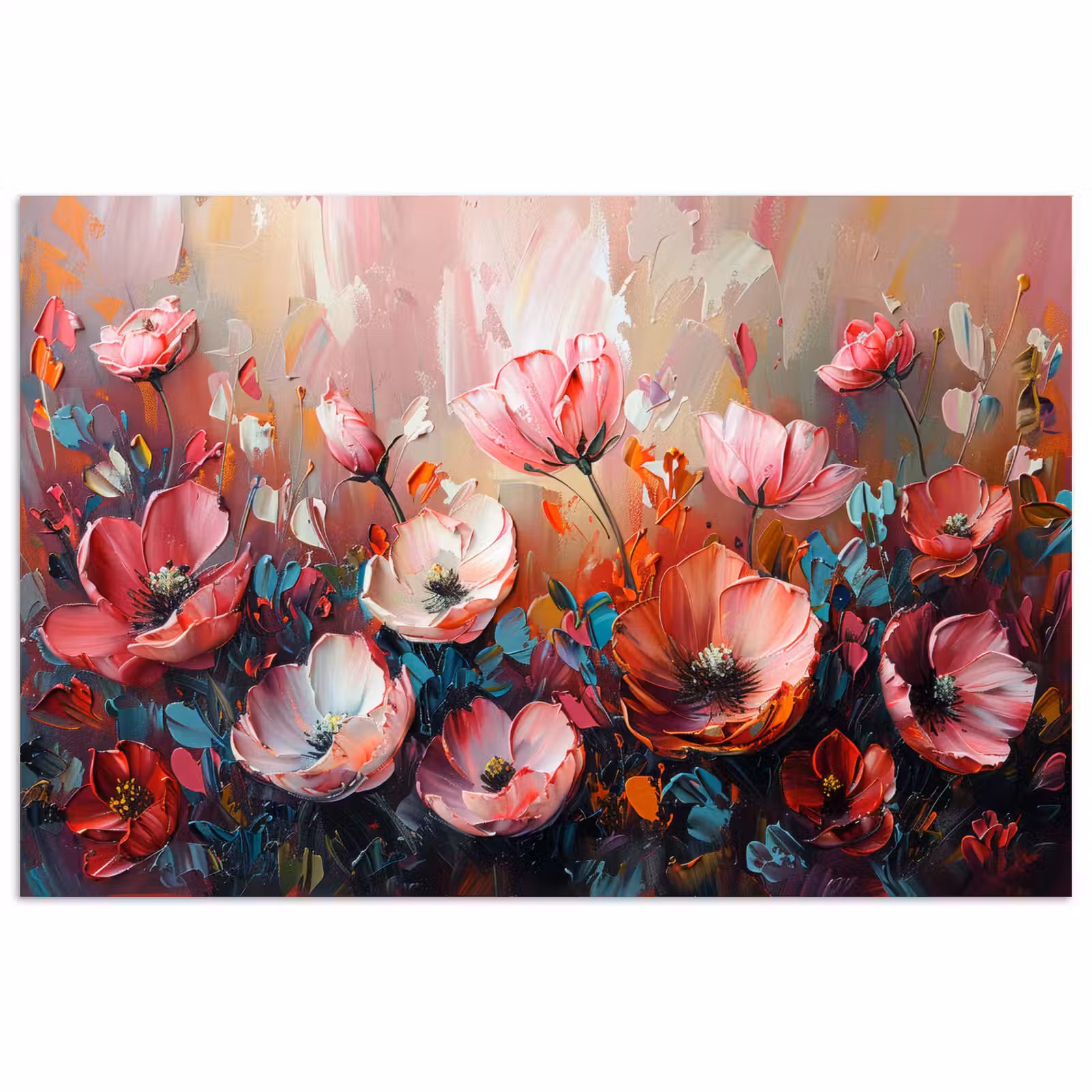 Poster - Klaprozen - Roze - Bloemen - Botanisch - Kunst — 1