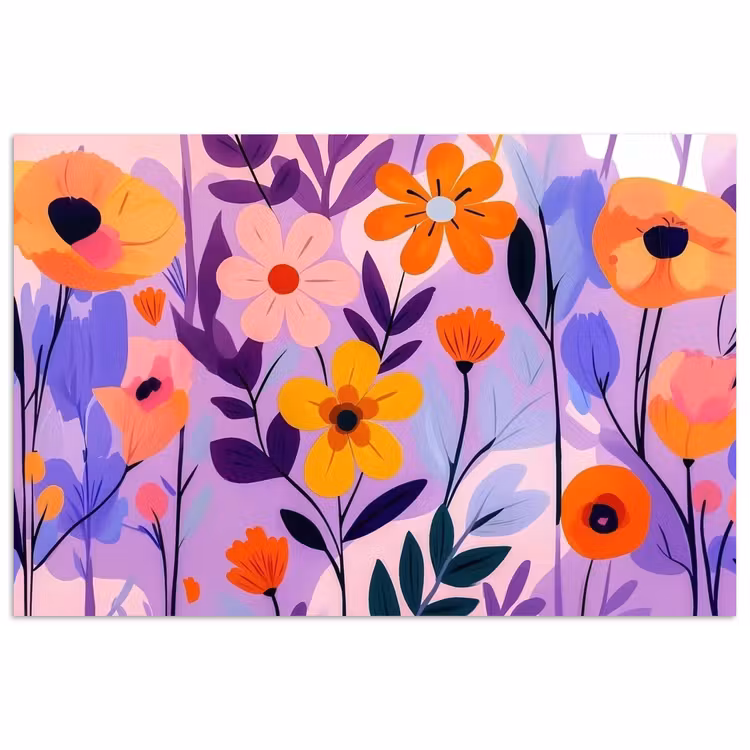Poster - Bloemen - Kleurrijk - Bladeren — 1