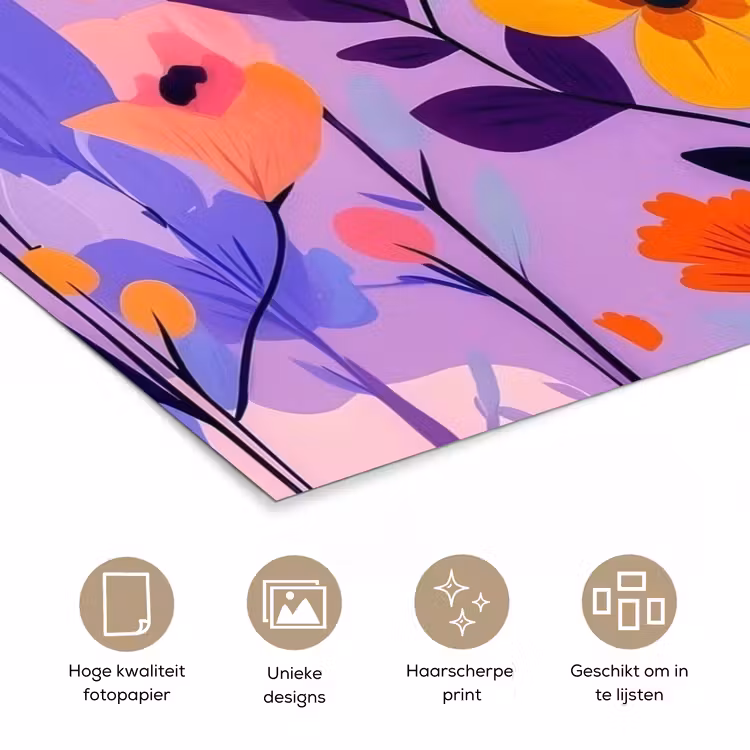 Poster - Bloemen - Kleurrijk - Bladeren — 5