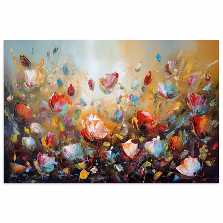 Poster - Bloemen - Kunst - Natuur - Olieverf — 1