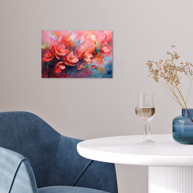 Poster - Bloemen - Roze - Watercolor - Natuur- Kunst — 4