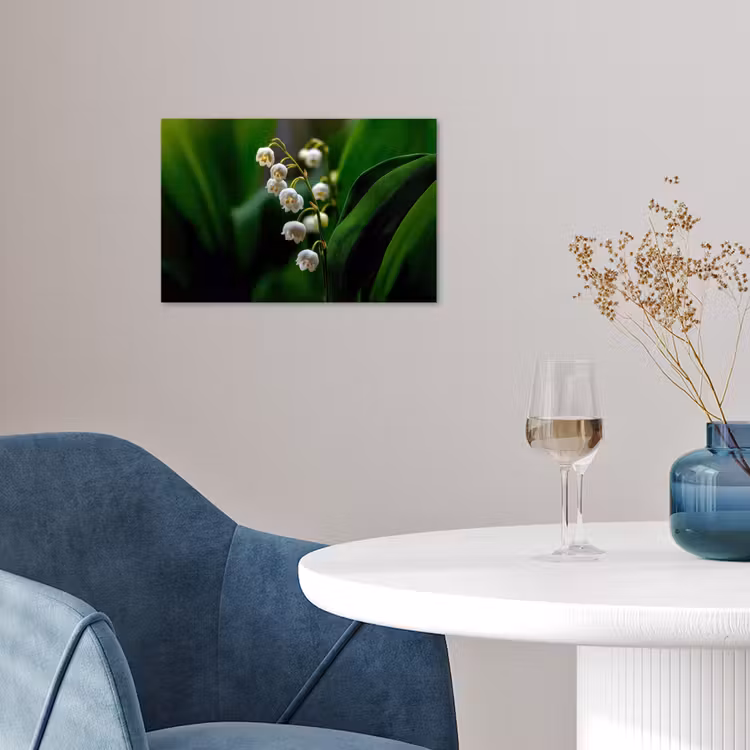 Poster - Bloemen - Wit - Bladeren - Lelietjes — 4