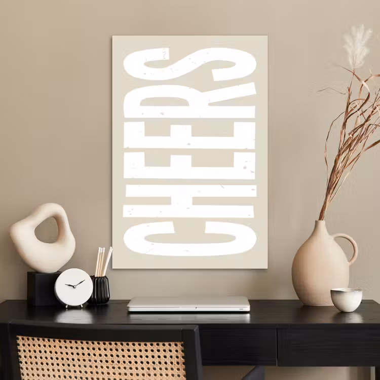 Poster - Cheers - Feest - Japandi - Vintage — 2