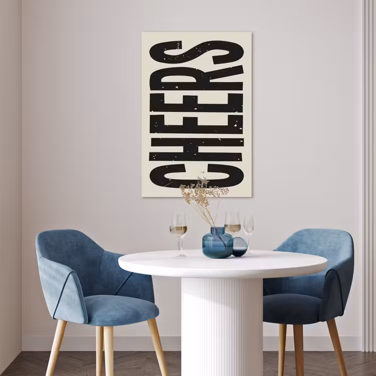 Poster - Cheers - Japandi - Zwart - Letters — 4
