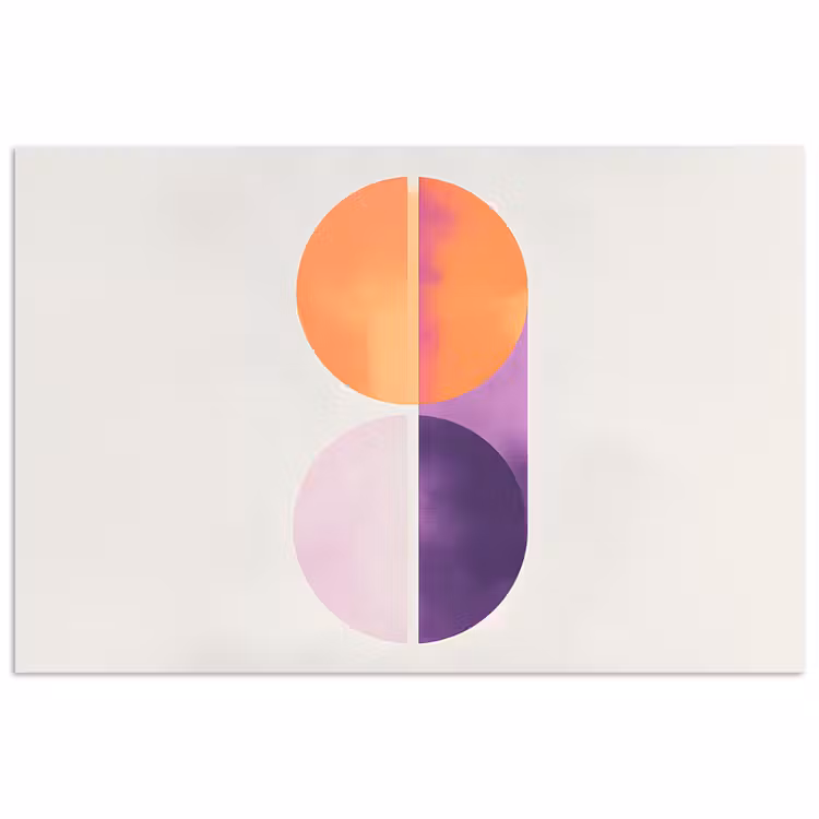 Poster - Cirkels - Abstract - Paars — 1