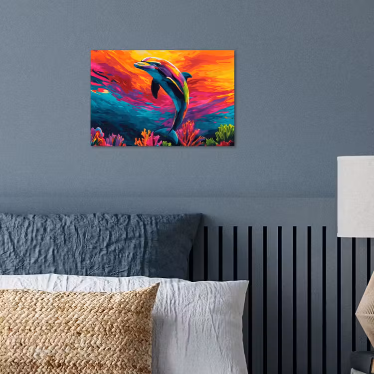 Poster - Dolfijn - Kleurrijk - Oceaan - Koraal — 3