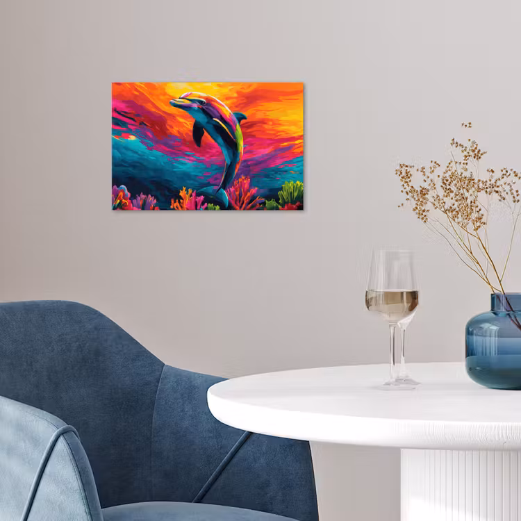 Poster - Dolfijn - Kleurrijk - Oceaan - Koraal — 4
