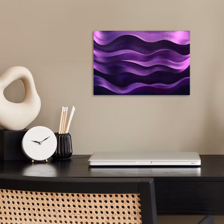Poster - Golven - Abstract - Paars — 2
