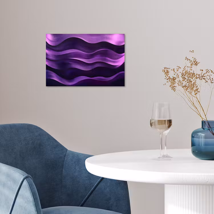 Poster - Golven - Abstract - Paars — 4