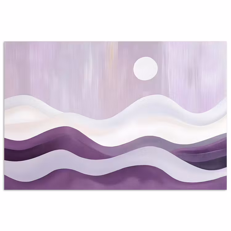 Poster - Golven - Heuvels - Abstract - Paars — 1