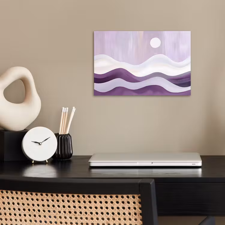 Poster - Golven - Heuvels - Abstract - Paars — 2