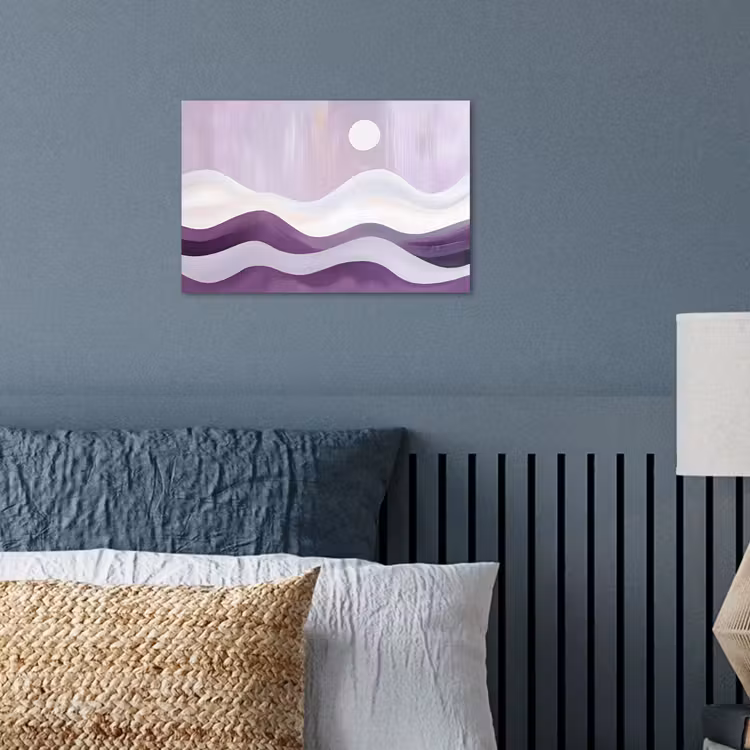 Poster - Golven - Heuvels - Abstract - Paars — 3
