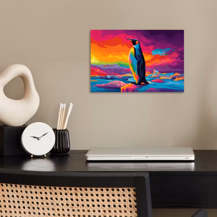 Poster - Ijsschots - Pinguïn - Abstract - Lucht — 2
